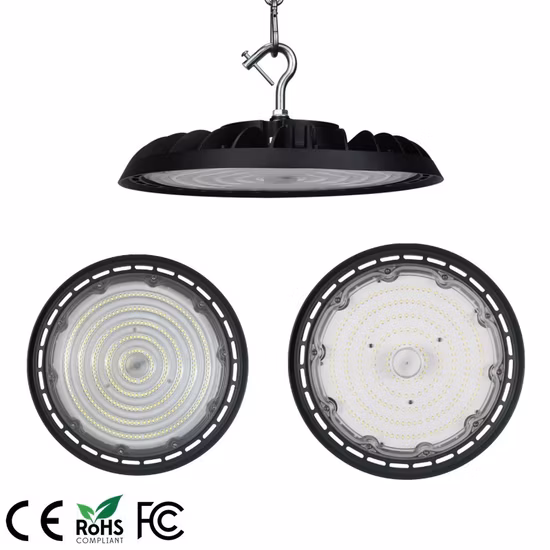 회사 직접 가격 5년 보증 격리 드라이버 150W 150lm/W UFO LED 하이 베이 라이트