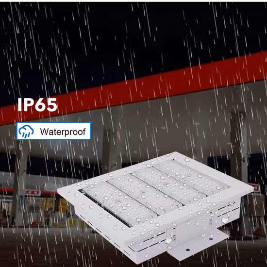 IP65 휘발유 주유소 중단된 LED 닫집 빛 보장 5년